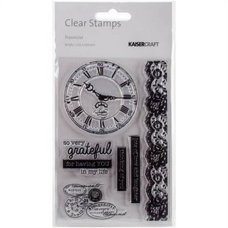 Clear Stamps 2 Keys & 3 Clocks 5pc Clear Stamp Set, Clear Silicone