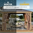 thumbnail image 7 of Aoxun 10x12FT Patio Hardtop Gazebo, Aluminum Frame Double Roof Pavilion with Netting and Curtains for Garden, Patio, Lawns, 7 of 7
