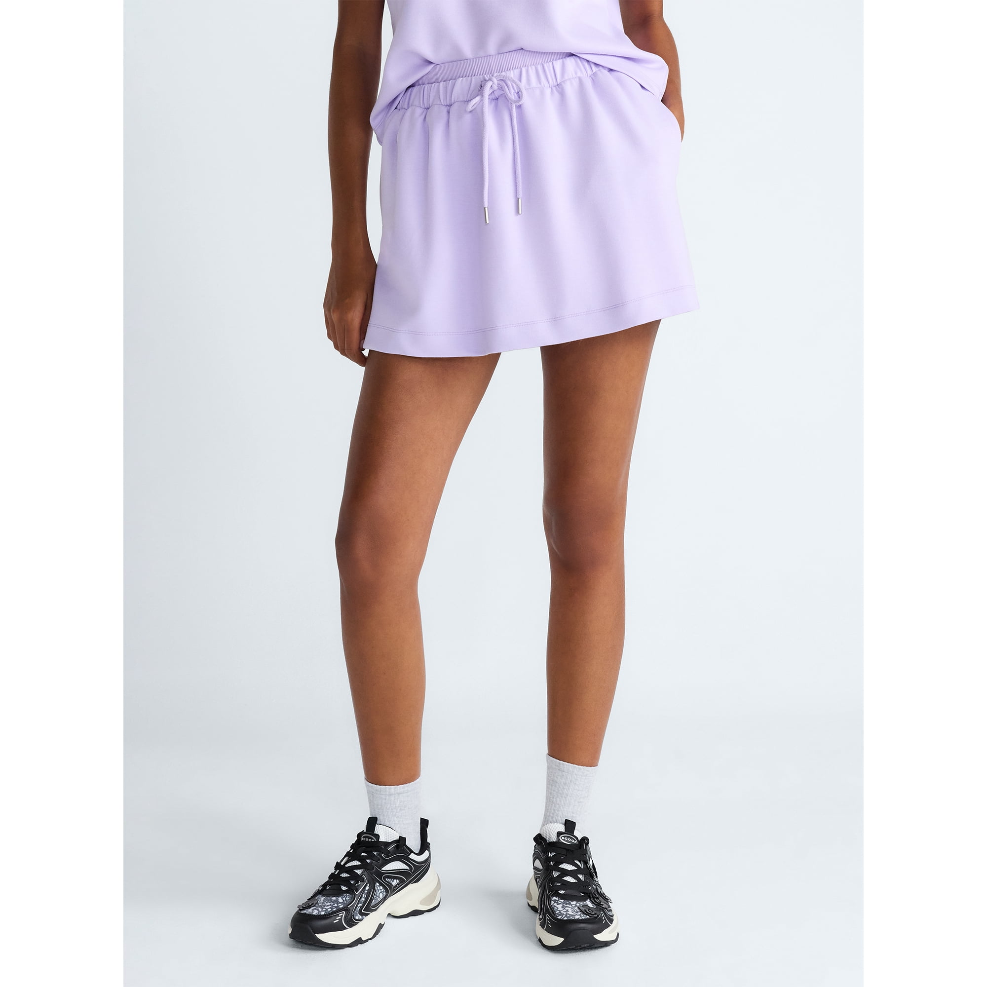 Scoop Women's and Women's Plus Scubaknit Double Waistband Skort, Sizes XS-4X