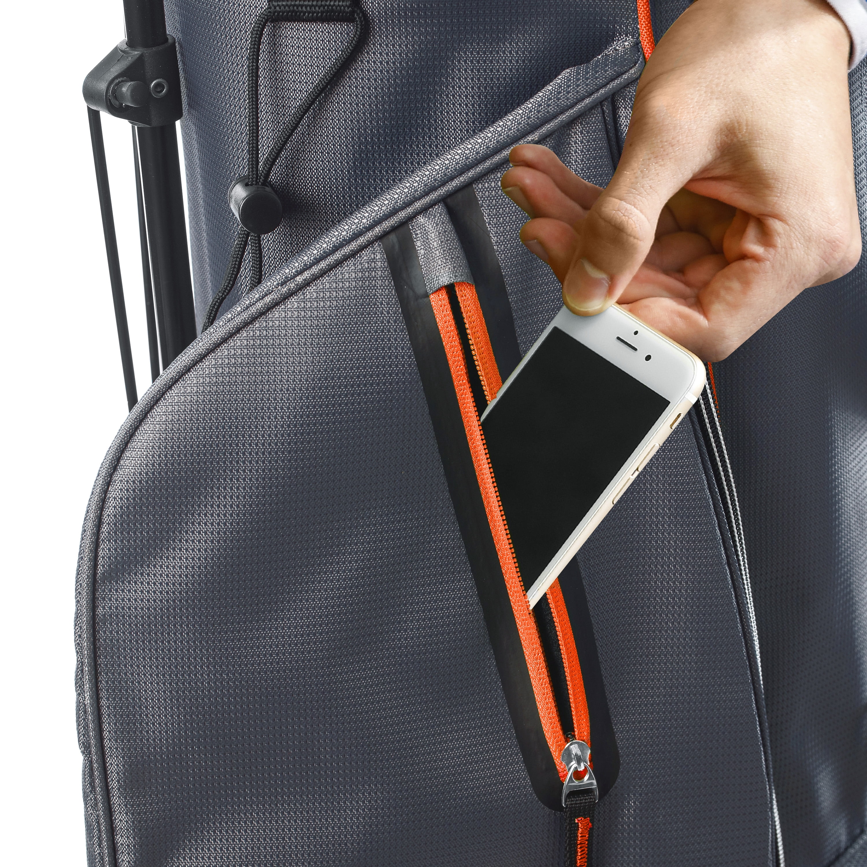 Izzo Golf Ultra-Lite Stand Bag - Grey/Orange, Only 3.2 lbs