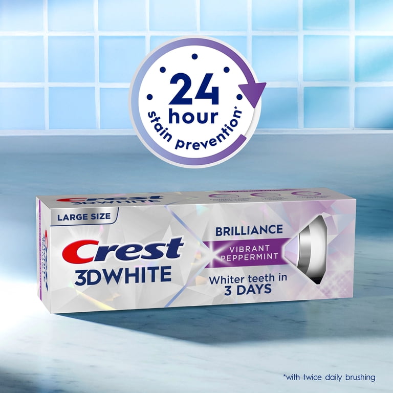 4 pack) Crest 3D White Brilliance Vibrant Peppermint Teeth