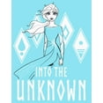 thumbnail image 2 of Girl's Frozen 2 Elsa Into the Unknown Graphic Cropped T-Shirt Blue Small, 2 of 3