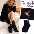 thumbnail image 2 of Garbnen Women's Halloween Crew Socks Cute Funny Graphic Mid Calf Socks Spooky Fall Winter Comfy Halloween Gift for Women, 2 of 5