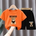 thumbnail image 2 of CAZOFW Toddler Boys Outfit Sets,Summer Cotton Animal Print Short Sleeve Top and Shorts Set,2 Piece,Size 2-3t, 2 of 5