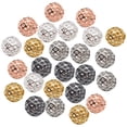 thumbnail image 1 of Diy Craft Beads 25Pcs Copper for Necklace and Bracelet Making Hollow Flower Ball Design, 1 of 7