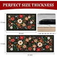 thumbnail image 3 of Kitchen Rugs and Mats Non Skid Washable Set of 2,Boho Floral Modern Farmhouse Bohemian Kitchen Runner Rugs with Rubber Backing for Kitchen Decor and Accessories (Black 17"x47"+17"x30"), 3 of 6