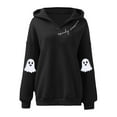thumbnail image 6 of YOIAVAIOY Womens Halloween Ghost Hoodies Oversized Boyfriend Hooded Sweatshirt Long Sleeve Letter Graphic Pullover Fall Fashion Hoody Tops with Kangaroo Pocket Black M, 6 of 6