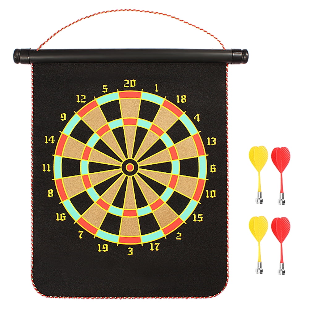 12inch Dart Board Darts Double Sided Rollup Flocking