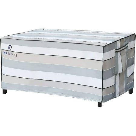 

Patio table cover 600D water and UV resistant outdoor dining table cover 67X44X28 inches striped.