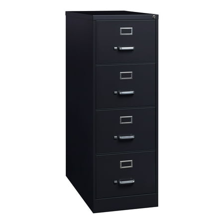 UPC: 0029404167027 | Hirsh 26.5  Deep 4 Drawer Legal Width Metal Vertical File Cabinet  Commercial Grade  Black