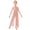 Pink, variant on Girls Kids One Piece Lyrical Dance Performance Jumpsuit Strappy Back Shiny Sequins Wide-Leg Bodysuit Hot Pink 6