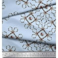 thumbnail image 3 of Soimoi Blue Rayon Fabric Floral Wreath Geometric Print Fabric by Yard 42 Inch Wide, 3 of 3