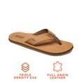 thumbnail image 2 of Reef Men's Leather Smoothy Sandal Brown 6 M US, 2 of 5
