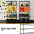 thumbnail image 3 of M MZG 5 Tier Storage Garage Shelves, 1250 lbs, 13.8" D x 35.4" W x 68.5" H, Black Wire Shelving Units, 3 of 9