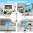 thumbnail image 4 of IAJXWI Floor TV Stand,Monitor Floor Stand for 12-43 inch TVs,47-70in Height Adjustable 360° Rotation TV Floor Stand for Bedroom, Living Room and Corner, Max VESA 200x200mm, 4 of 12