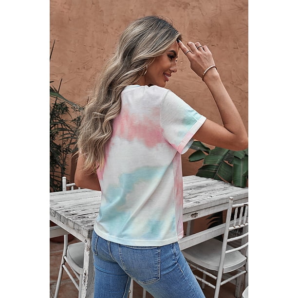 ABPHQTO Top corto con efecto tie-dye DESERT VIBES para mujer