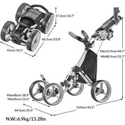 CaddyTek Explorer Version 8, Silver Golf Push & Pull Carts