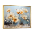 thumbnail image 2 of Designart "Teal Buttercups love expression" Floral Floater Framed Canvas Print, 2 of 7
