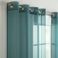 thumbnail image 3 of Eclipse Livia Sheer Rod Grommet 54 x 63 Curtain Panel in Teal, 3 of 8
