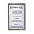thumbnail image 1 of Funny Bathroom Decor Framed Shadow Box 7x10in (Bathroom Rules Ladies), 1 of 12