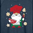 thumbnail image 3 of Instant Message - Christmas Baking Gnome - Women's Lightweight French Terry Long Sleeve Shirt, 3 of 6