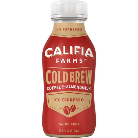 Califia Farms XX Espresso Cold Brew Coffee with Almond Milk, 10.5 Fluid Ounce -- 8 per case.