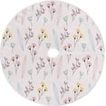 thumbnail image 1 of FMSHPON Flower Pattern Xmas Christmas Tree Skirt Stand Mat for Holiday Party Decoration Indoor Outdoor 48 inches, 1 of 6
