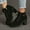 Black, variant on Willtoo Women Boots Fashion High Heel Lace Up Ankle Boots Ladies Buckle Platform Shoes Lace Up Platform Boots Chunky High Heel Black