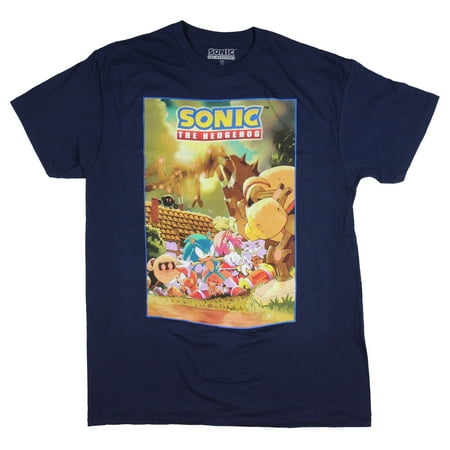 Sonic Hedgehog Shirt Costume Poster Men's Graphic Sonic Amy Rose Tails Tee