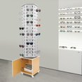 thumbnail image 5 of 102 Pairs Rotating Retail Eyeglasses Display Rack Stand Floor-standing Sunglasses Holder Stand with Bottom Base for Rotatable Glasses Hanging Hook Storage Organizer Commercial Mall (Silver+Yellow), 5 of 9
