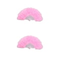 thumbnail image 4 of Redempat Feather Fan Decoration Craft Parties Handheld Ornament Decorative Fans Elegant Dance Performance Accessory Adult Pink 2Set, 4 of 6