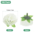 thumbnail image 3 of Uxcell 100 Paquete Cabezas de Rosas Artificiales 1.2" Pequeña Cabeza de Rosa de Seda Falsa para Decoración Cabezas de Flores Falsas Capullos Crema, 3 of 7