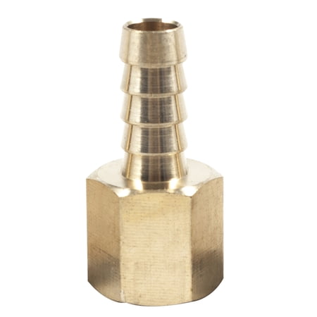 LTWFITTING Brass Fitting Coupler 5/16-Inch Hose Barb x 1/4-Inch Female NPT Fuel Water Boat(Pack of 25)