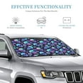 thumbnail image 2 of Bingfone Skull flower tie dye Car Windshield Sunshade,Sun Foldable Sun Shield Sun Visor for Car - Small, 2 of 8
