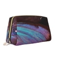 thumbnail image 2 of Easygdp Wings Of A Butterfly Leather Makeup Bag Zipper Pouch Travel Cosmetic Organizer for Women and Girls, Make up Bag with Zipper, 2 of 8