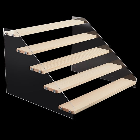 5-Tier Wooden Display Stand - Step Table Display Organizer for Office Home Craft ShowsDIY