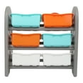 thumbnail image 3 of Wooden Kids' Toy Storage Organizer with 6 Plastic Bins，Gray Color, 3 of 9