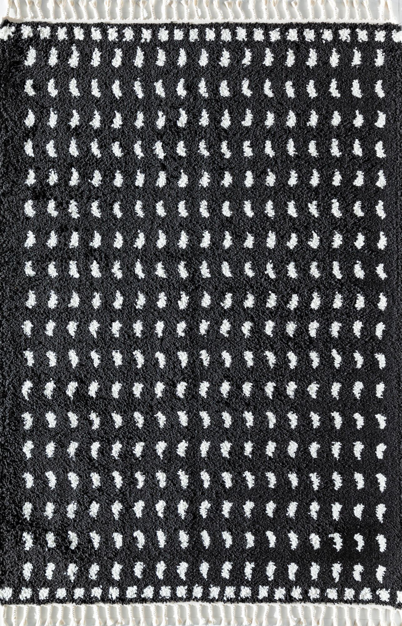 Rugs America BT15A Secret Moment Dots Modern Black Area Rug, 2'6" x 8'