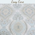 thumbnail image 4 of Cozy Line Home Fashions Sky Blue Brocade Medallion Microfiber Quilt, King - Reversible, 4 of 6