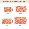thumbnail image 5 of Pink Orange Door Mat Indoor Outdoor, Art Abstract Modern Geometric Non Slip Welcome Mat with Rubber Backing, Absorbent Fabric Front Door Mats Entryway Rug for Home Patio Entrance 16"x24", 5 of 9