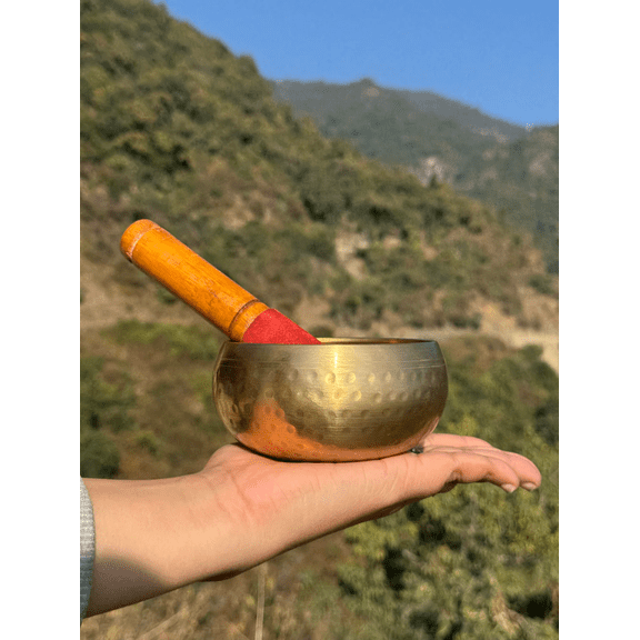 NamasteHimalayas Brass Singing Bowl for Meditation & Relaxation | Sound healing Instrument