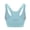 Blue, variant on Comfortable Bra - Fashion Women Solid Color Wireless Back Beauty Gathering Chest Cushion Ventilation Yoga Sports Bra Black S