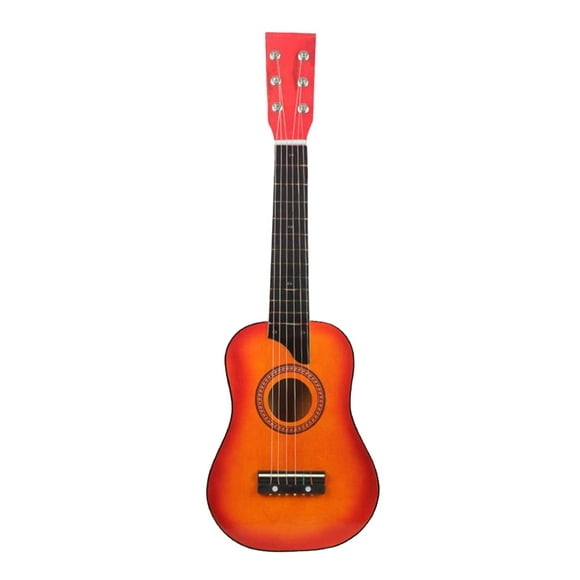 Mini 25'' Guitare Acoustique 6 Cordes Jouet Pratique Cadeau Coucher de Soleil