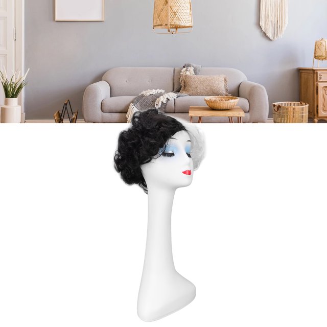 Female Mannequin Head, Slender Neck Face Painting Display Head PP for Shop for Painting Training
