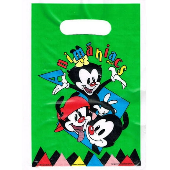 Animaniacs Vintage 1993 Multicolor Plastic Party Bags, 8ct