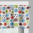 thumbnail image 3 of Ambesonne Sport Valance Pack of 2, Basketball and Football, 42"X12", Multicolor, 3 of 5
