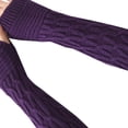thumbnail image 4 of stanreset 1 Paire de Gants Chauffants Pliables pour Femmes et Filles, Manches à Rayures, Hiver Automne, 4 of 9