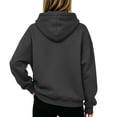 thumbnail image 6 of Womens Oversized Boxy Pullover Drop Shoulder Half Zip Hoodie with Kangaroo Pocket Cropped Hip Length Solid Casual Lounge Top, 6 of 6