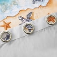 thumbnail image 4 of Erosebridal Ocean Animal Turtle Blackout Curtains Set of 2 (52x84 Each),Sea Beach Nautical Coastal Kawaii Starfish Window Curtains For Girls Kids, 4 of 7
