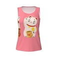thumbnail image 4 of Fotbe Cute Cat Womens Loose Fit Casual Flowy Slim-Fit Tank Tops Athletic Round Neck Trendy Sleeveless Summer Tops for Gym and Yoga-Small, 4 of 9